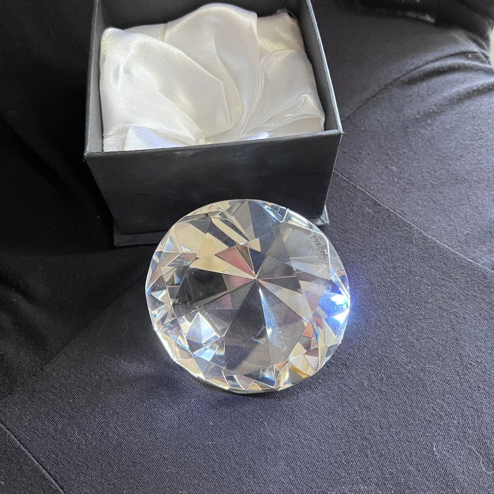 Crystal paperweight Rosenthal Diamond 💎 shaped in original box - Picture 2 of 4